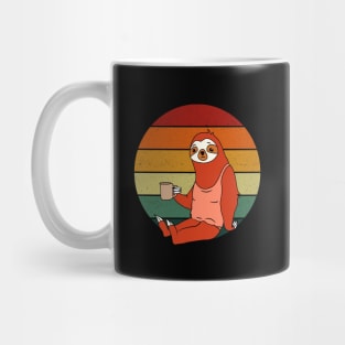 Sloth Coffee Retro Sunset Mug